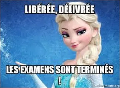 Dans quel film d'animation peut-on entendre ''Libérée délivrée'' ?