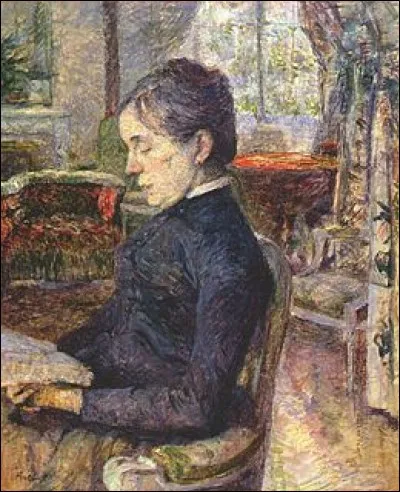 Qui a peint "La Comtesse Adèle de Toulouse-Lautrec dans le salon du Château de Malromé" ?