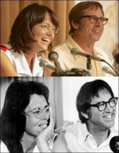 En 2017, ce fameux match a fait l'objet d'un film ("Battle of the Sexes"). Qui jouait Billie Jean King ?