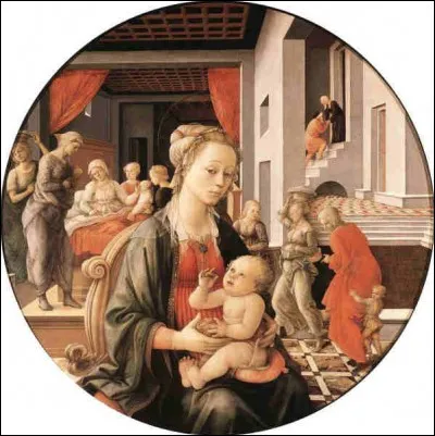 Qui a peint "Tondo de la Vierge &agrave; l'enfant" 1452 (Renaissance) ?