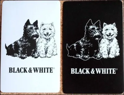 Cette marque d'alcool est symbolisée par deux petits chiens, l'un blanc, l'autre noir, de quelle race ?