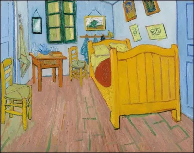 A qui appartient la chambre représentée sur le tableau de 1887 "La chambre à coucher" ?