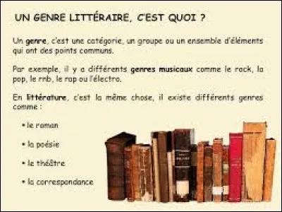 La maîtresse te demande quel genre de littérature te plaît le mieux. Tu dis :
