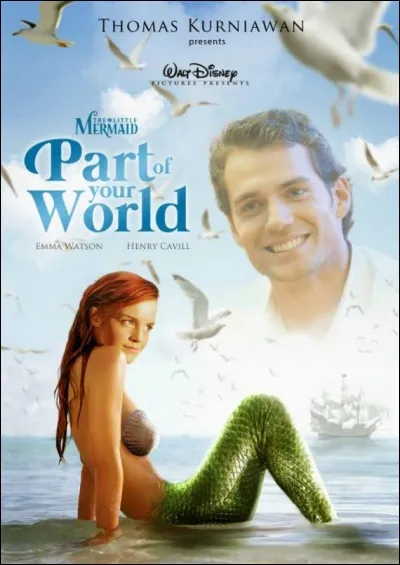 Après Belle, Emma Watson joue le rôle de la charmante et joyeuse petite sirène nommée...