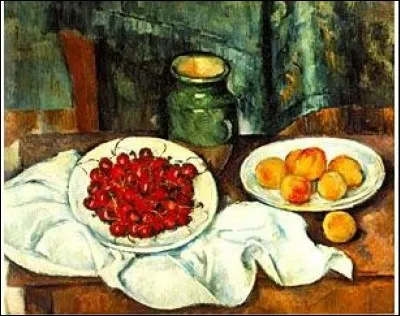 Qui a peint "Nature morte aux cerises et pêches" ?