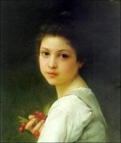 Qui a peint "Portrait d'une jeune fille avec cerises" ?