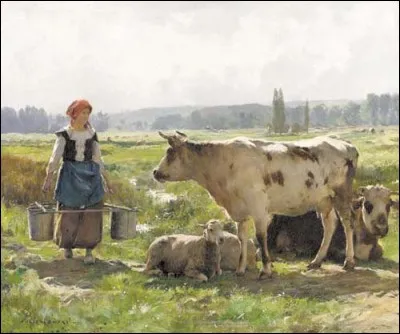 Qui a représenté cette vache et ces moutons ?