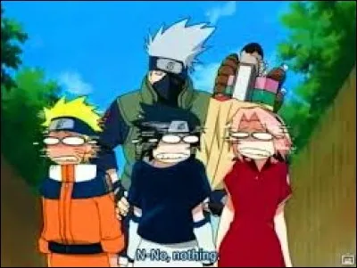 Dans quel épisode de "Naruto" pouvons-nous voir Naruto, Sasuke et Sakura essayant de voir sous le masque de Kakashi ?