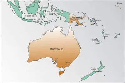 Quels sont les 2 océans bordant l'Océanie ?