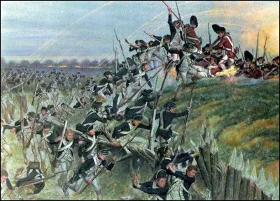 La bataille de Yorktown opposa les Américains de George Washington, les volontaires de La Fayette et leurs alliés français commandés par le comte de Rochambeau, aux Britanniques commandés par Lord Cornwallis.
L'armée franco-américaine assiégea la ville. L'artillerie française montra son efficacité. Lord Cornwallis se rendit...