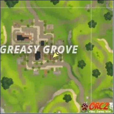 Où se situe Greasy Grove sur la carte ?