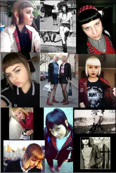 Ce sont les copines des skinheads, avec cette coupe de cheveux, si... particulière. On les appelle :