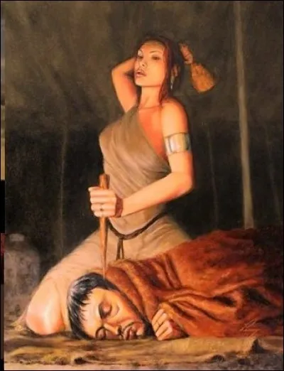Endormis sous la tente de cette femme impitoyable, celle-ci perça avec un gros clou la tempe du général Sisara de l'armée de Canaan. Qui est-elle ?