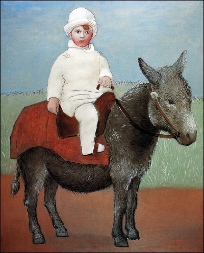 Qui a peint cet enfant à dos d'âne ?