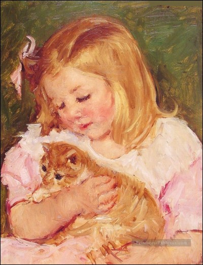 Qui a peint cette fillette et ce chat ?