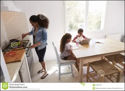 Ta mère t'appelle pour venir à table. Tu...