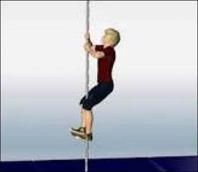 À l'école, on te demande de grimper au somment d'un corde...