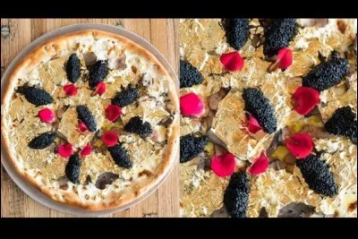 C'est une pizza, mais elle est un plat exceptionnel car elle s'orne d'or comestible. A quel prix vous sera-t-elle servie ?