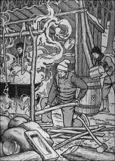 Les premiers hommes à avoir entaillé les érables furent les Amérindiens.