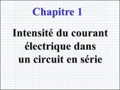 L'intensit&eacute; du courant &eacute;lectrique se mesure en ...