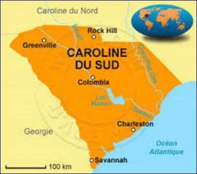 Faisant partie des ''Treize colonies'' qui fond&egrave;rent les &Eacute;tats-Unis suite &agrave; la guerre d'ind&eacute;pendance au Royaume de Grande-Bretagne de 1775 &agrave; 1783, la Caroline du Sud est un &Eacute;tat du sud comptant 4 625 364 &acirc;mes. Peupl&eacute;e d&egrave;s 1562 par des colons protestants fran&ccedil;ais, avant que les Britanniques ne s'approprient la r&eacute;gion en 1663, elle adh&egrave;ra &agrave; l'Union le 23 mai 1788. Quelle ville en est la capitale ?