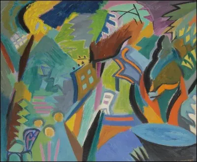 Qui a peint "Le jardin avec chaise blanche" ?