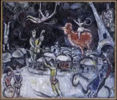 Qui a peint "Le cirque sur fond noir" ?