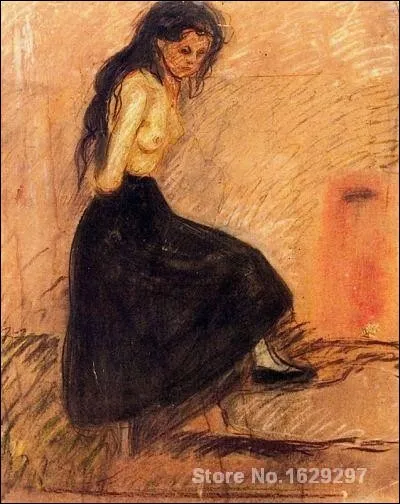 De qui est le tableau "Moiti&eacute; nue dans une jupe noire" ?