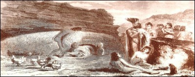 Lequel des deux personnages, Julien dans le civil, ayant pour prénom de plume "Pierre", a réalisé le dessin ci-dessus lors d'un voyage à l'île de Pâques ?