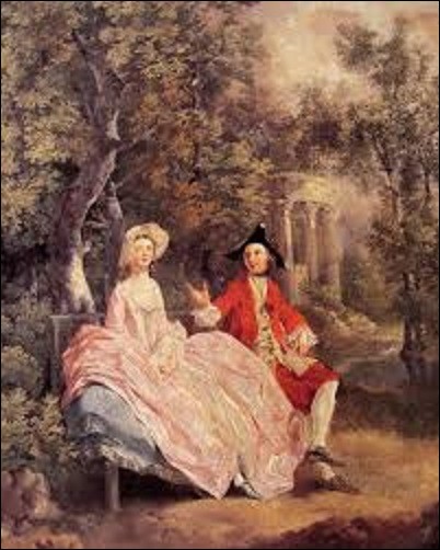 En 1745, quel paysagiste et portraitiste britannique a réalisé ''Conversation dans un parc'' , un tableau conservé au musée du Louvre ?