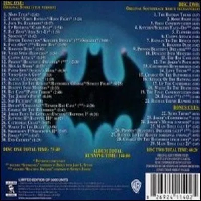 Qui composa la bande originale du "Batman" de Tim Burton ?