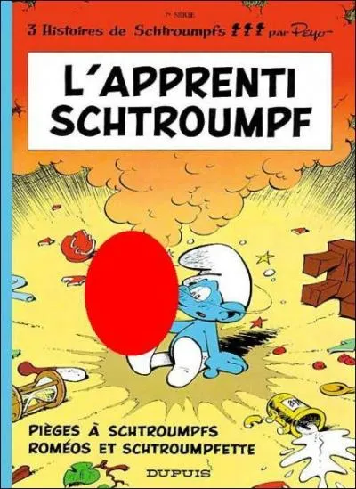 Que tient l'apprenti Schtroumpf dans sa main ?
