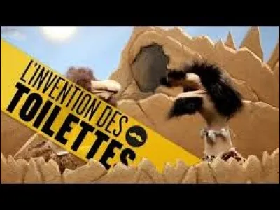Que crie la chaussette préhistorique dans "L'invention des toilettes" ?