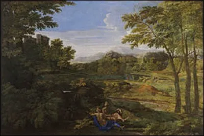 Qui a peint "Paysage aux deux nymphes" ?