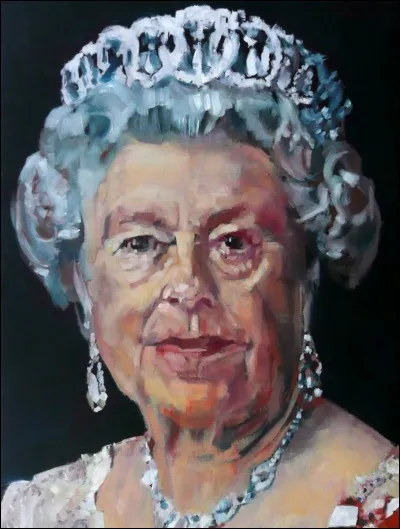 Qui a fait ce portrait de la reine d'Angleterre ?