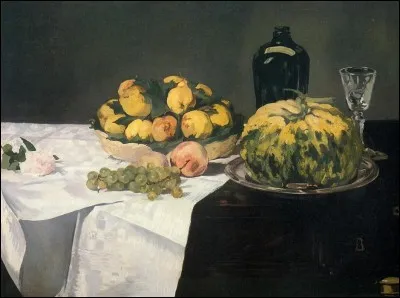 Qui a peint "Nature morte avec melon et pêches" ?