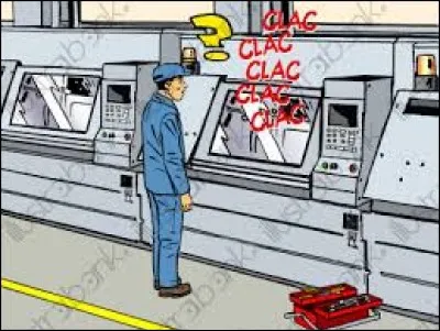 C'est machine est actuellement ____ service.