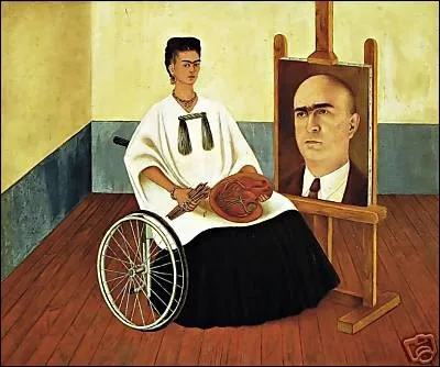 Qui a peint le tableau intitulé "Je suis encore dans un fauteuil roulant" ?