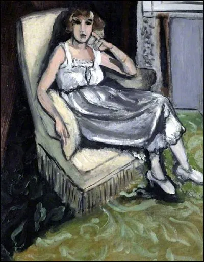 Qui a représenté cette "femme assise dans un fauteuil" ?
