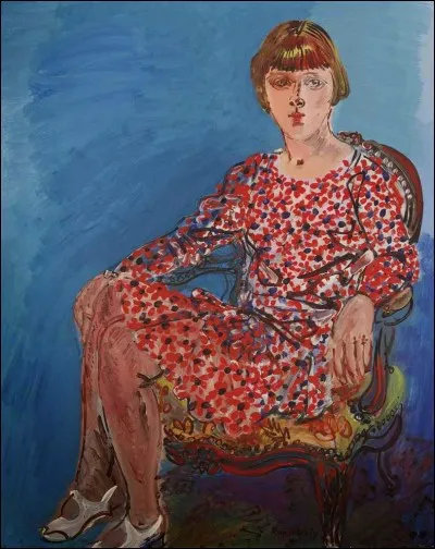 Qui a peint "Portrait de jeune fille assise dans un fauteuil" ?