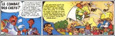L'aide de camp Perclus explique au centurion Langélus la coutume gauloise du « Combat des chefs » de l'album éponyme. Quel principe aborde-t-il, illustré en 2e case ?