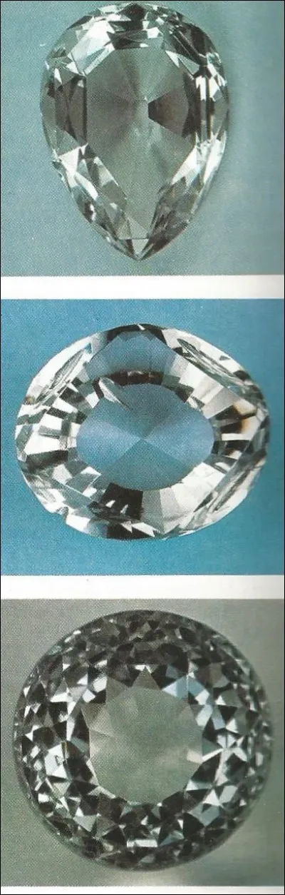 De bas en haut, quels sont les noms de ces trois diamants ?