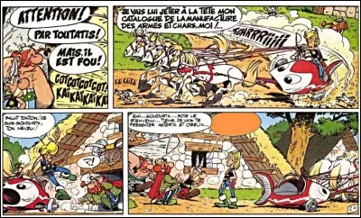 L'arrivée de Goudurix laisse nos amis du village gaulois un peu pantois. Que trouve à dire néanmoins Astérix ?