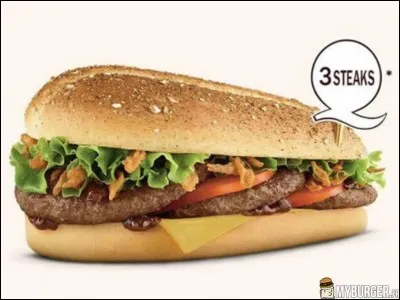 "Le Long Barbecue est chez _ _ _ _ _ . Un pain long, de la sauce barbecue, trois steaks hachés et des oignons croustillant. Long Barbecue, le plaisir en version longue. _ _ _ _ _ , un goût de légende."