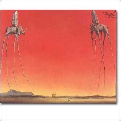 Quel peintre espagnol a peint "Les Éléphants" en 1948 ?