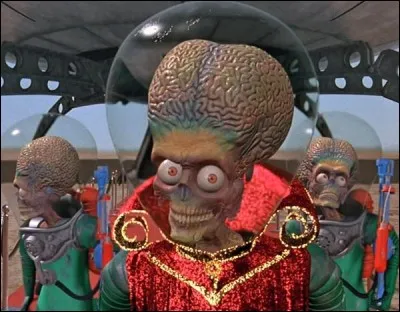 Préférez-vous Dana Scully ou Fox Mulder, question personnalité ? (en photo, l'alien de Mars attacks)