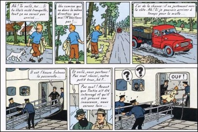 Dans cet album, Tintin a peur de ne pas être à l'heure pour prendre la malle.
De quel moyen de transport s'agit-il ?