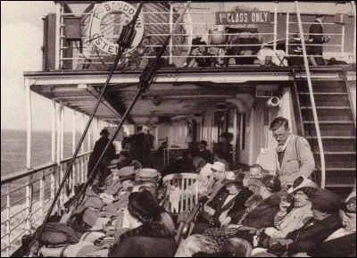 Où la première classe se situait-elle sur la malle ?