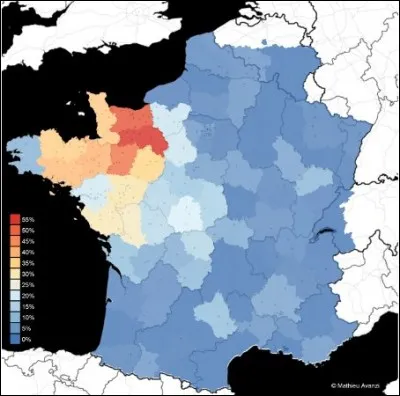 Et arrivé(e) là, que faîtes-vous devant votre écran au lieu d'être occupé(e) à des choses utiles ? (en rouge et plutôt en Basse-Normandie et Pays Gallo)