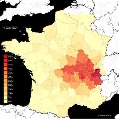 "Il va le faire"... Oui, mais dans cette région en rouge, là, il va le dire différemment. Et comment donc ?